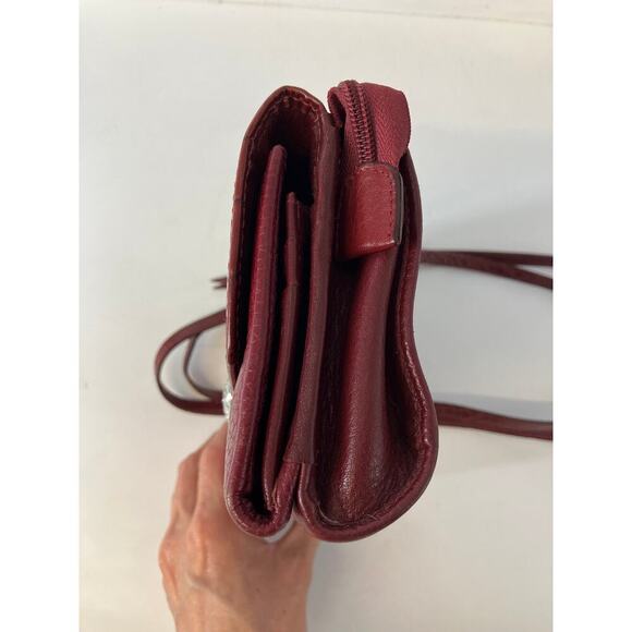 BRIGHTON SMALL PEBBLED LEATHER EMBOSSED ANIMAL CROSSBODY BAG - Picture 4 of 16